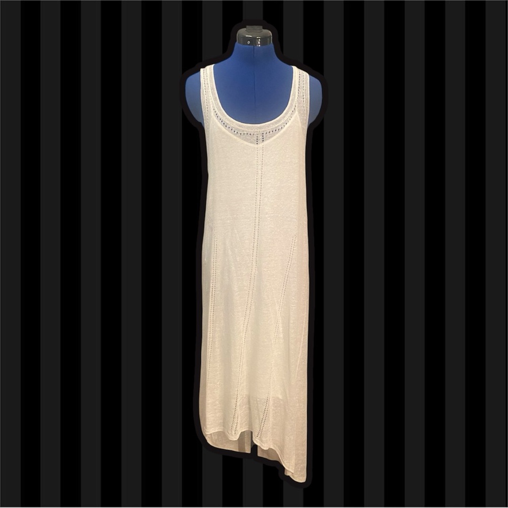 Stylish White Knit Sleeveless Dress Lucky Brand